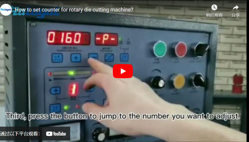 Comment régler le compteur pour la Machine de découpe rotative?