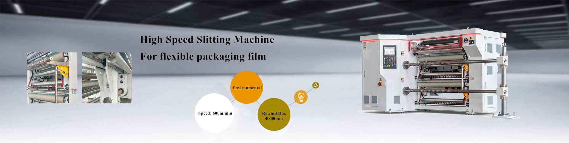 Machine à refendre à grande vitesse pour film d'emballage flexible