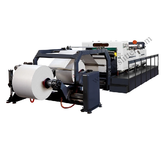 Caractéristique de la machine de découpage de feuille de couteau rotatif à grande vitesse Rouleau de papier Jumbo