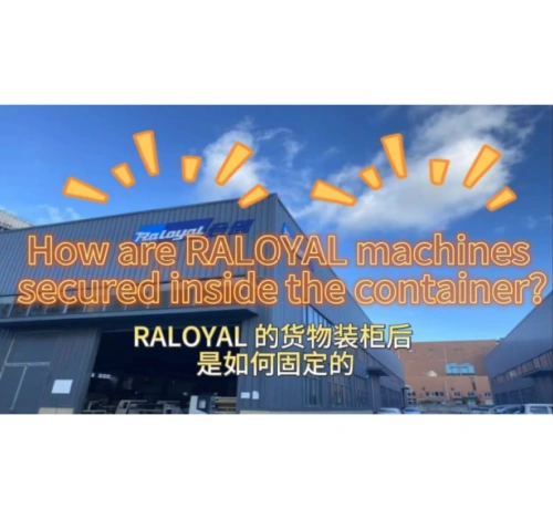 Comment les machines Raloyal sont-elles arrimées à l’intérieur du conteneur ?